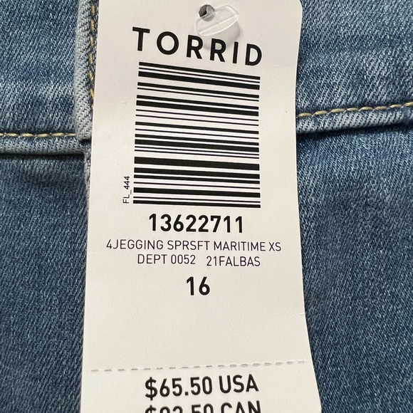 NWT Torrid super soft high waisted super skinny jegging. Size 16XS. - Picture 3 of 9